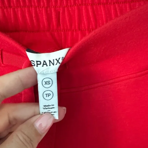 SPANX Red Air Essentials Wide Leg Pants with Drawstring Waist - Picture 2 of 4